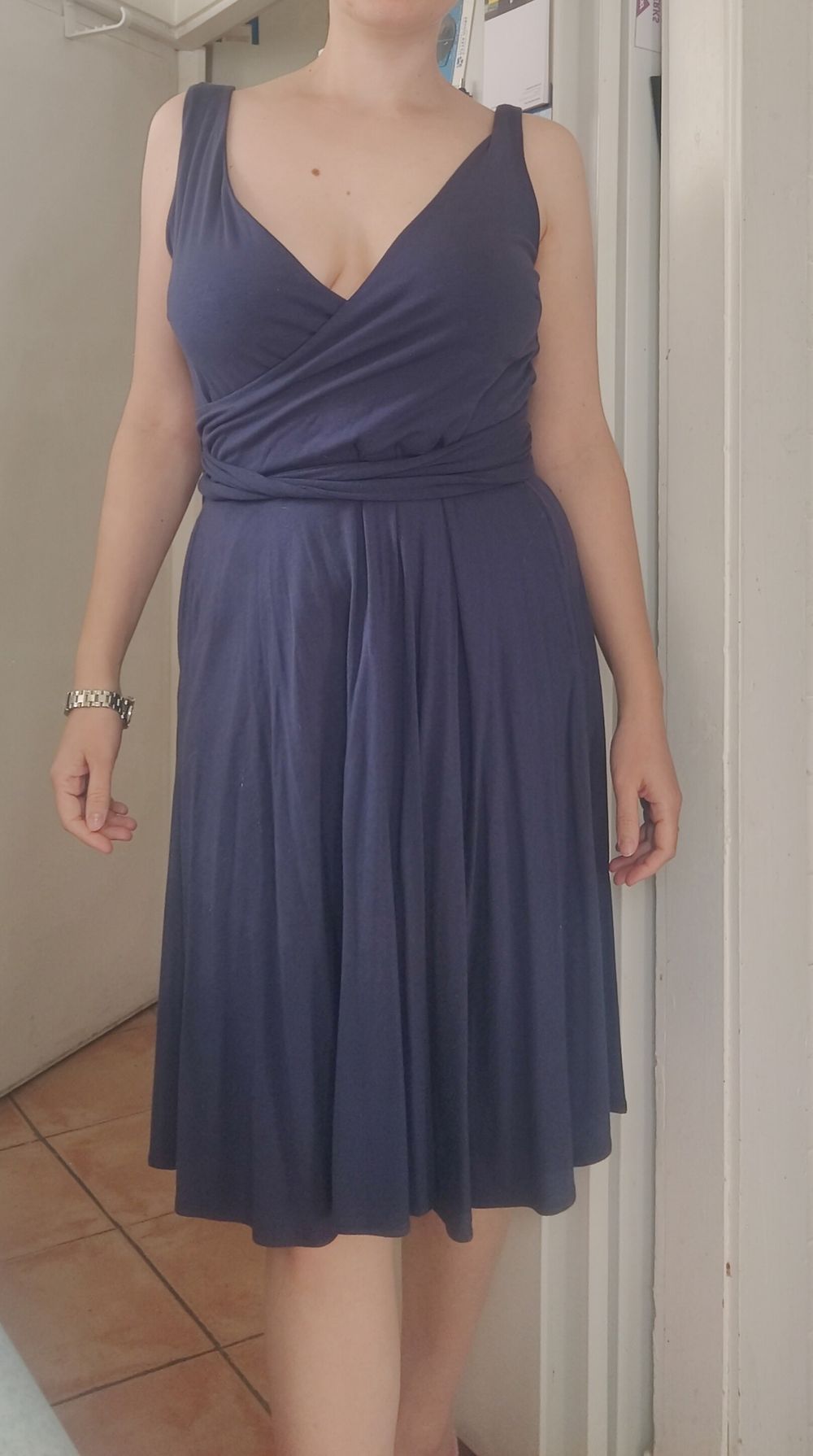 Wrap dress with pockets