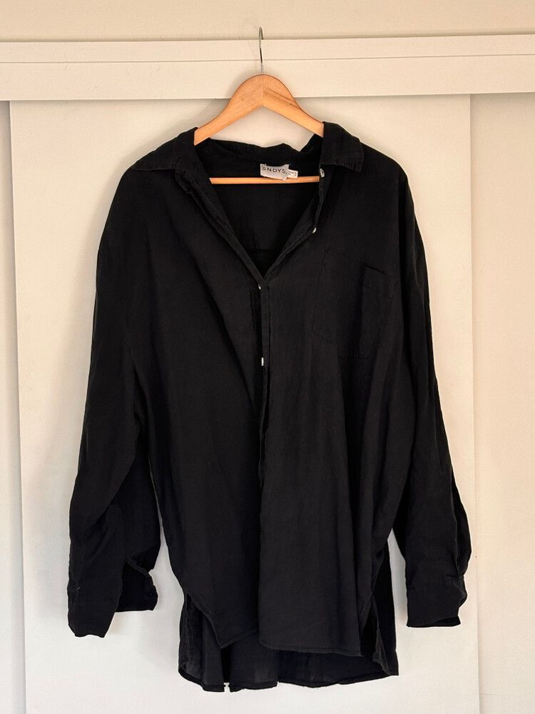 SNDYS Black Long Sleeve Cotton Shirt