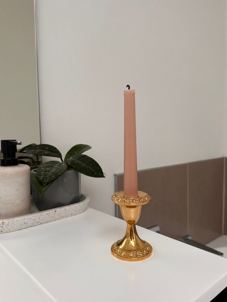 Vintage 1950’s Gold Plated Candle Stick