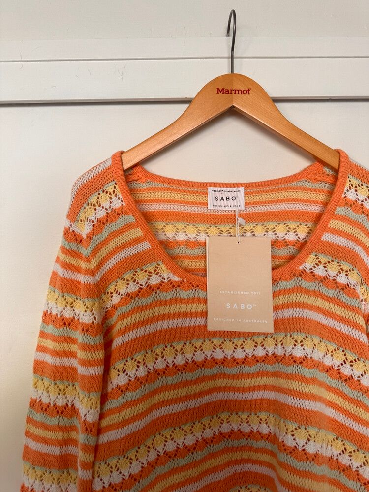 Orange Cotton Knit Jumper