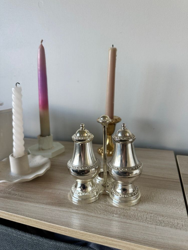 Vintage Silver Plated Salt & Pepper Shakers