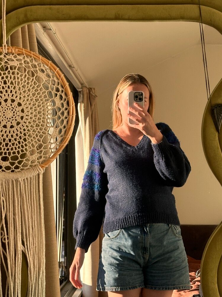 Handmade V-neck Knit Jumper