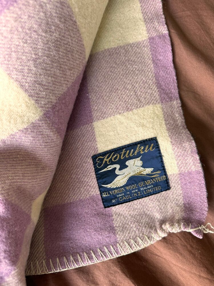 GORGEOUS Vintage Virgin Wool Blanket