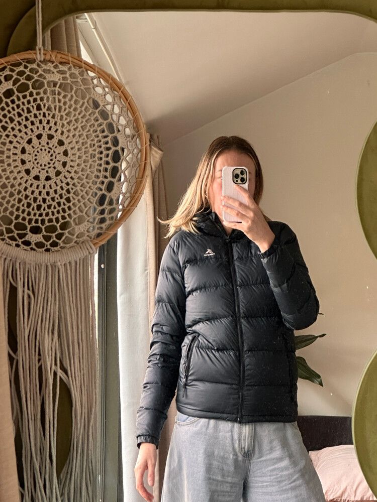 Hooded Macpac Black Puffer Jacket