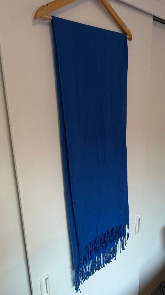 GORGEOUS Cashmere Blend Blue Scarf