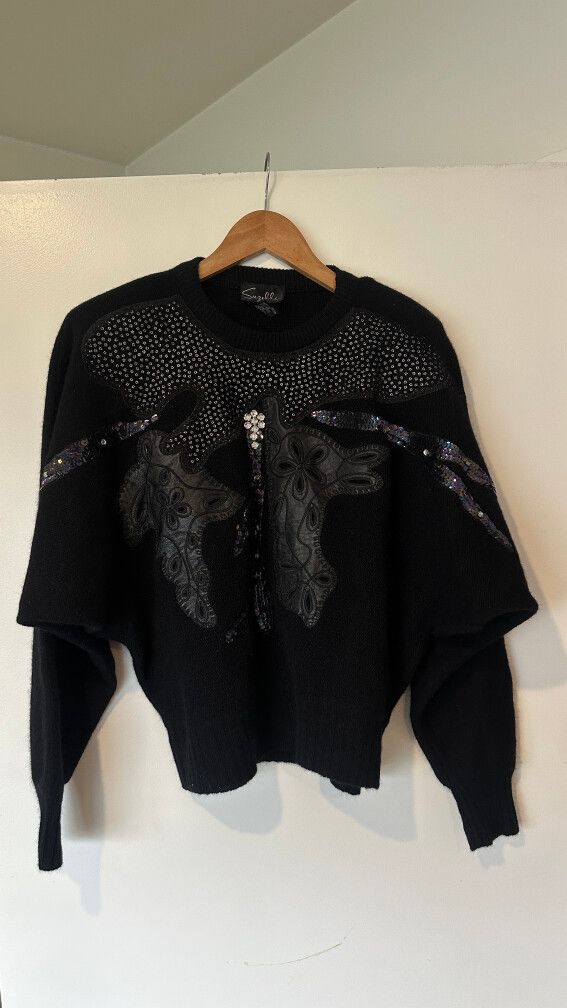 GORGEOUS Embellished Angora Wool Knit