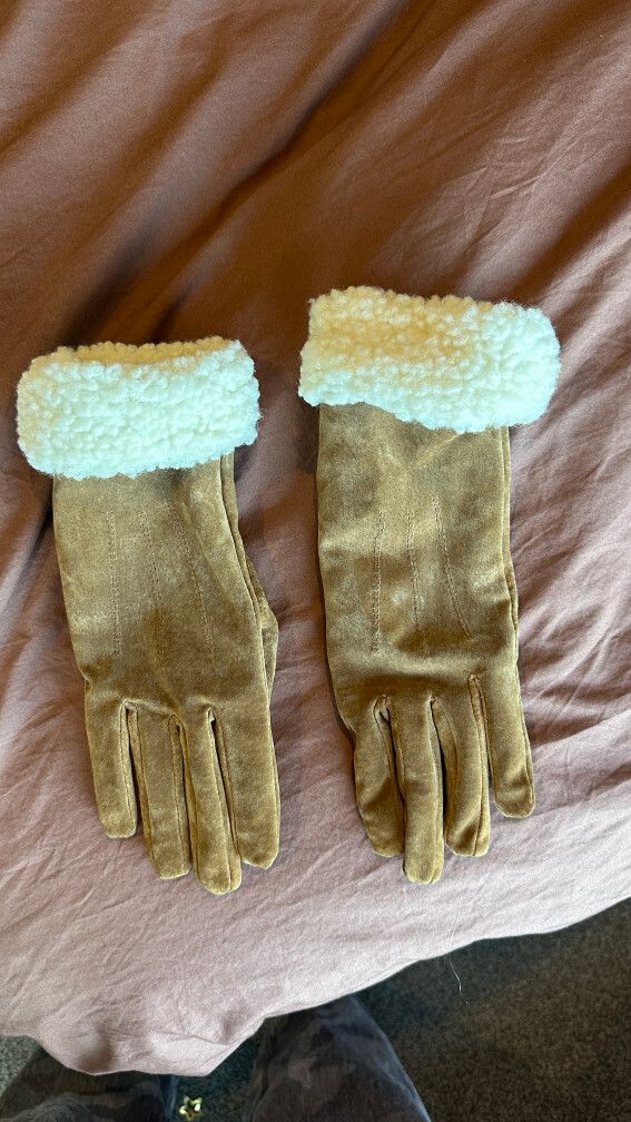 The Cosiest Suede + Faux Fur Gloves