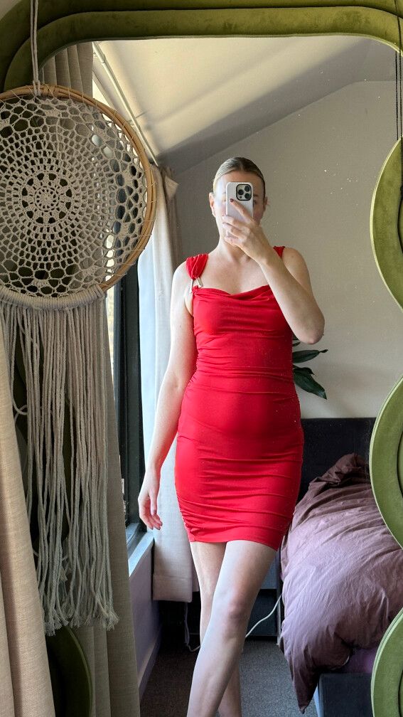 Morgan Red Mini Dress