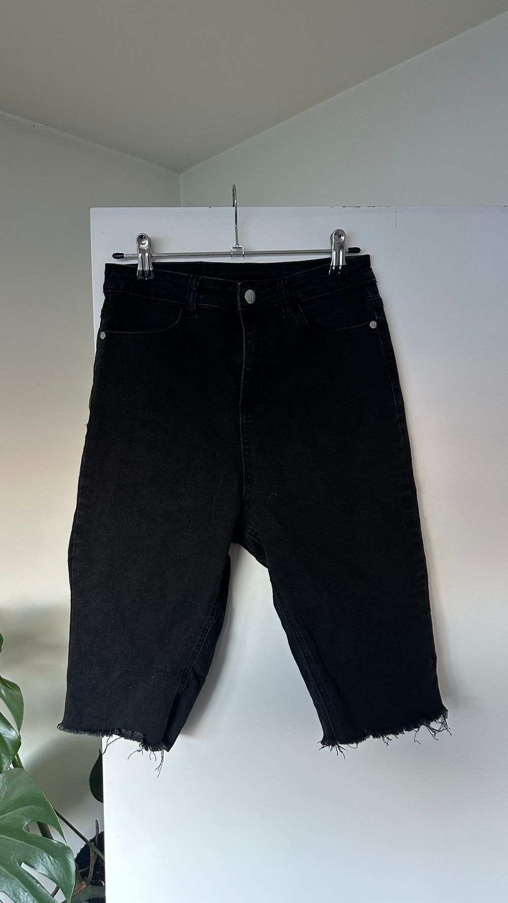 Moochi Black Denim Shorts
