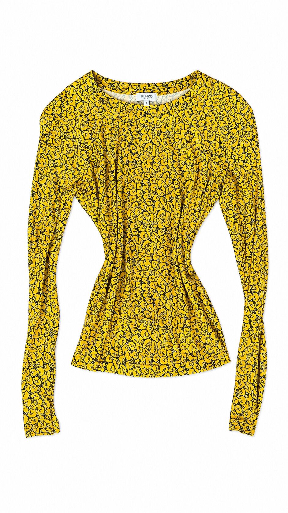 GORG Vintage Kenzo Yellow Floral Long Sleeve Top