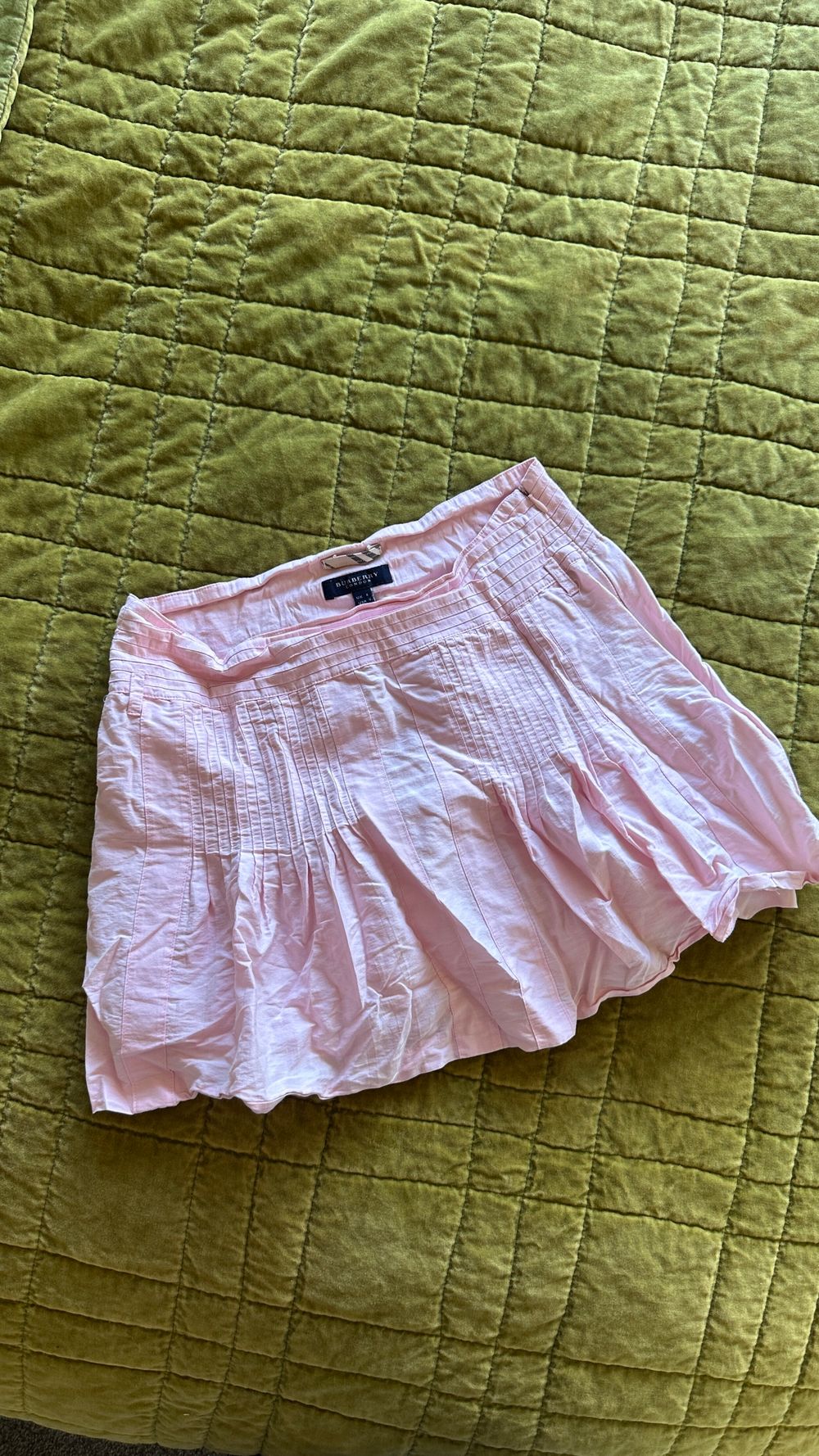 BURBERRY LONDON Pink Cotton Silk Pleated Skirt