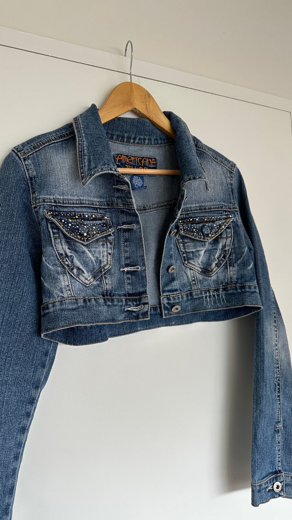 Vintage Y2K Cropped Denim Jacket