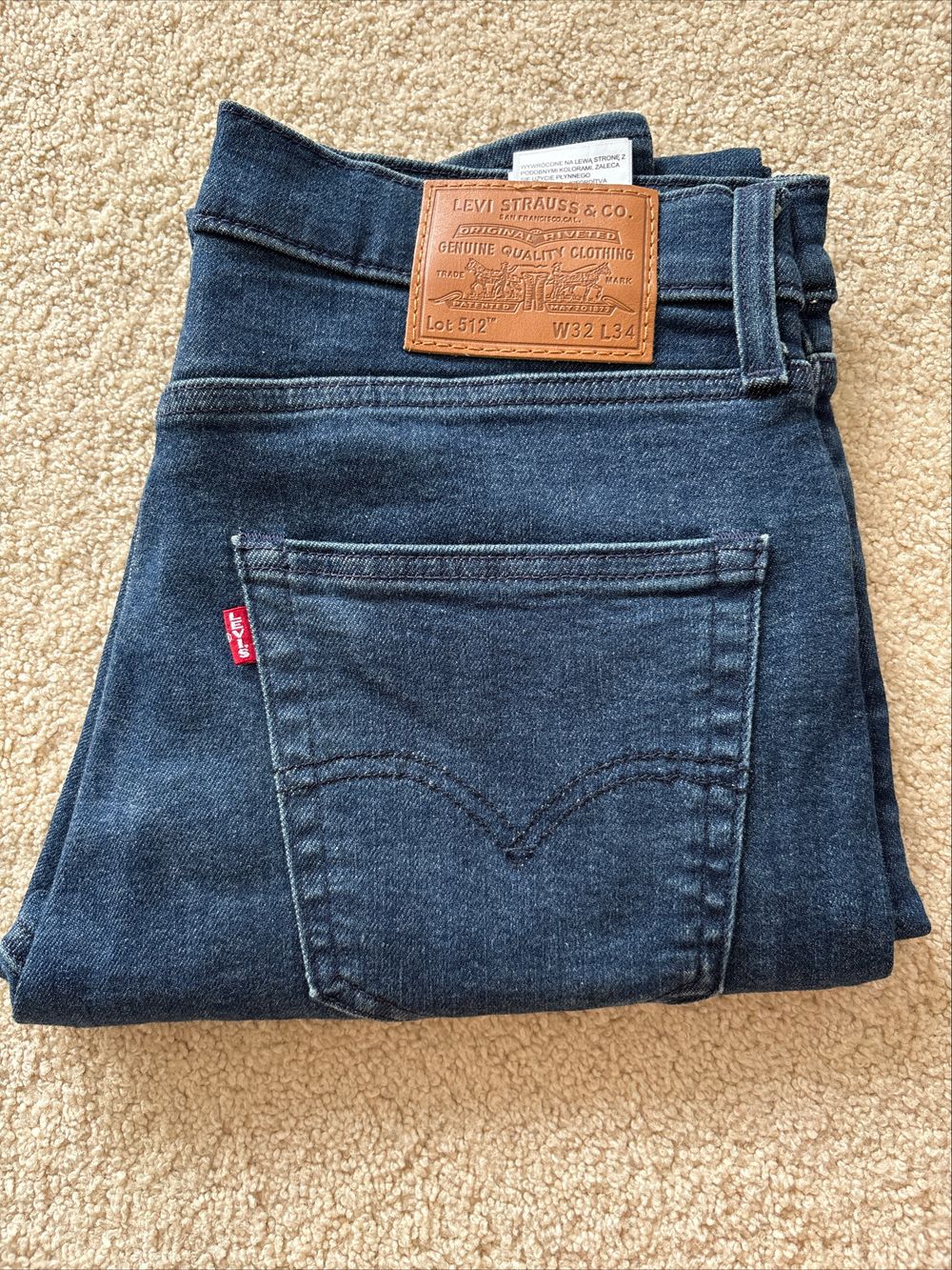Levi's 512 Blue Jeans W32 L34