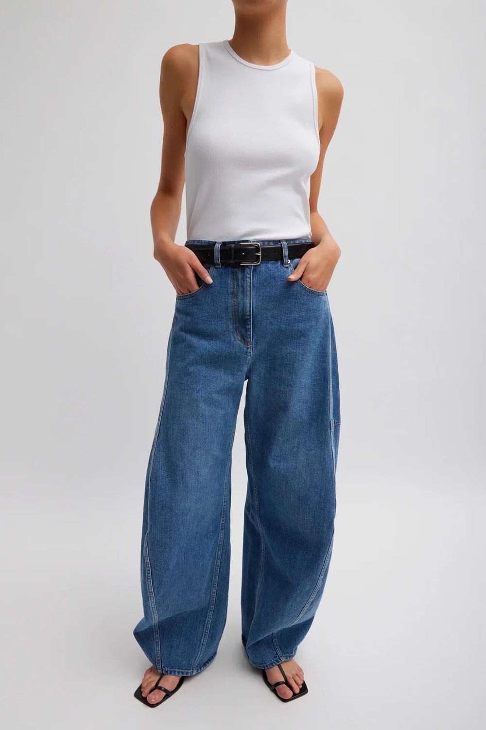 Tibi Classic Wash Denim Sid Jean - regular length