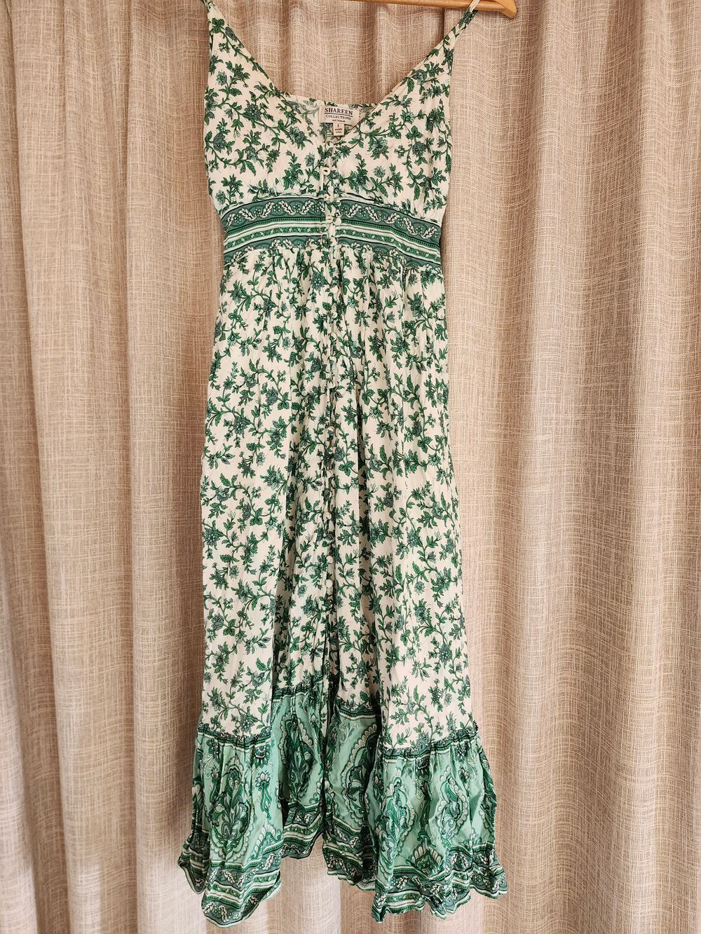 shareen collections green dress Shareen Collections Green midi bodycon dress with
