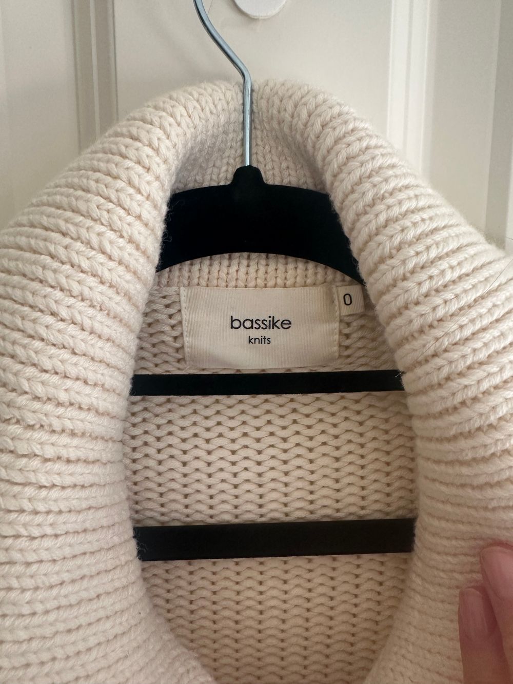 Bassike Cream Chunky Knit Jumper