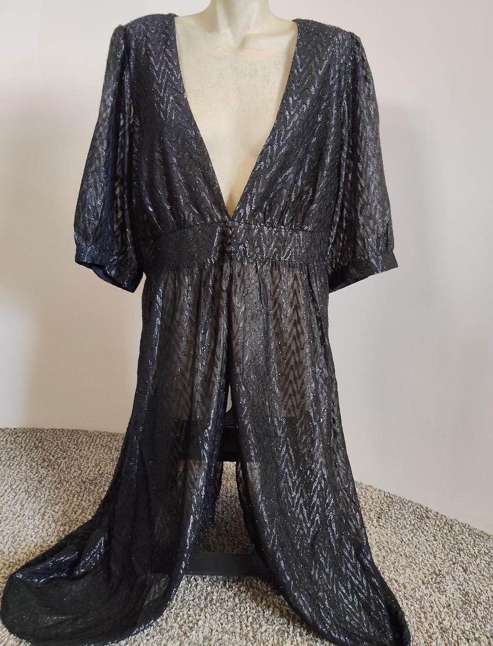 City Chic Glimmer Duster Size M