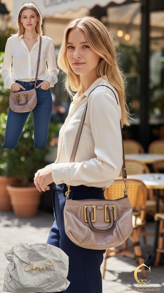 Chloé Beige Leather Shoulder Bag