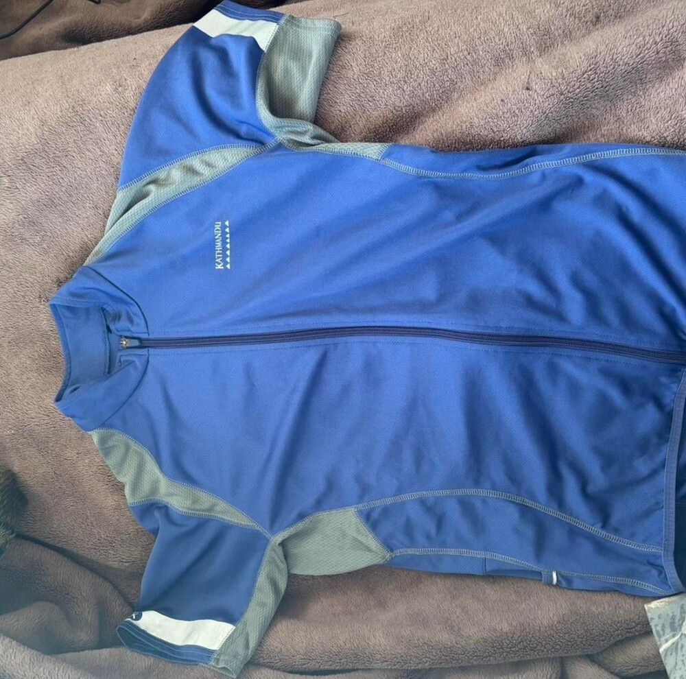 Blue/Grey Bike top