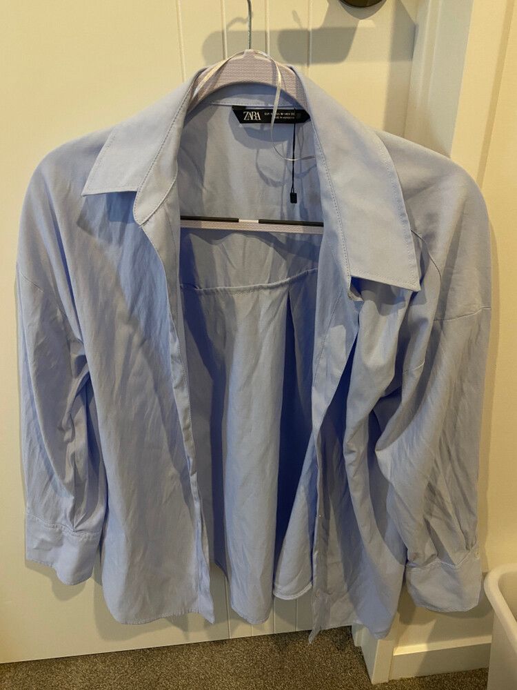Zara Blue Oversized Shirt