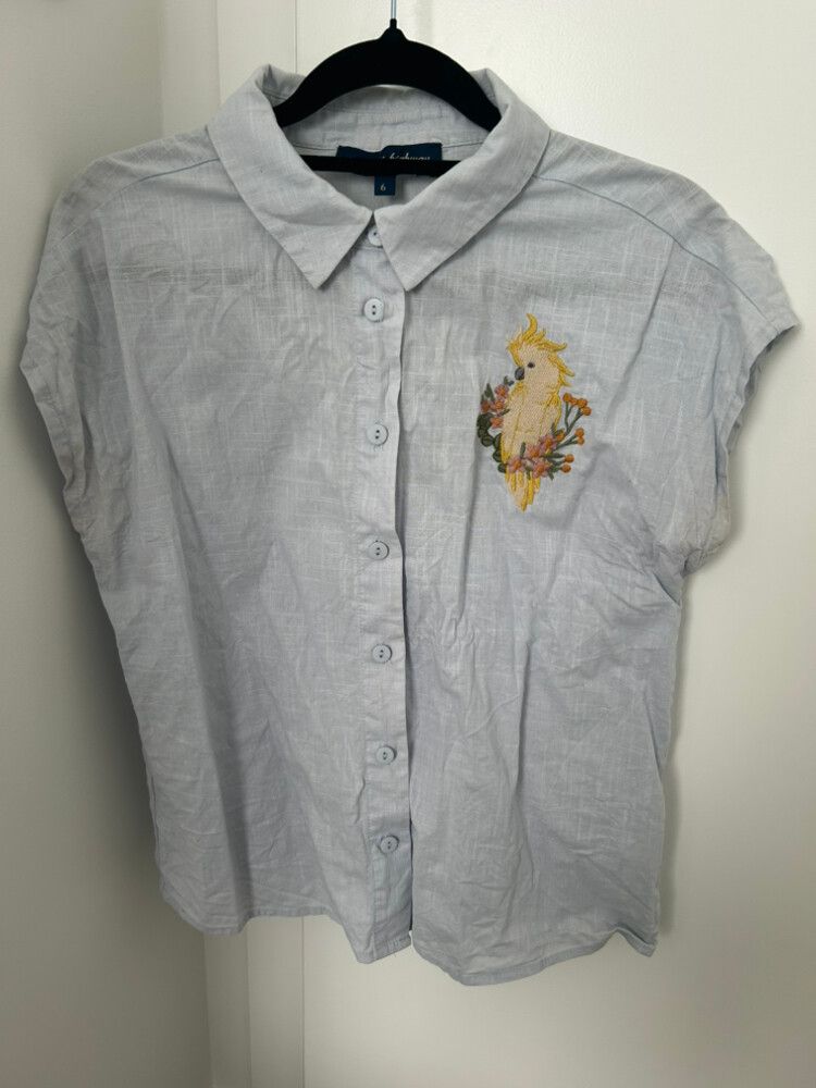 Princess Highway Embroidered Cockatoo Blouse
