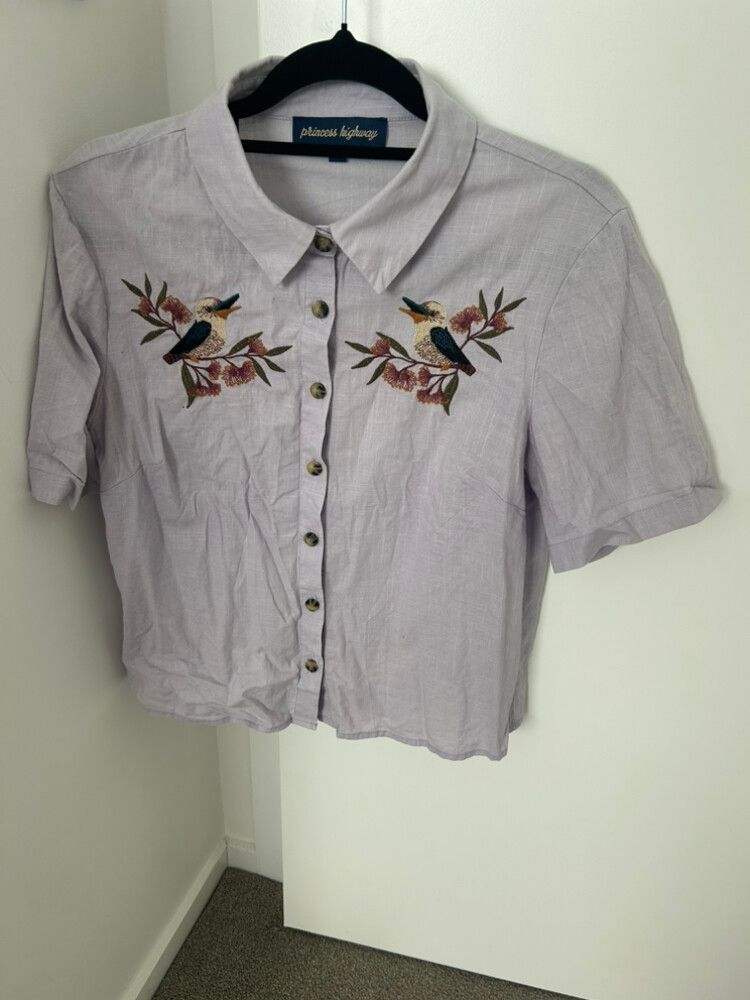 Princess Highway Embroidered Kookaburra Blouse