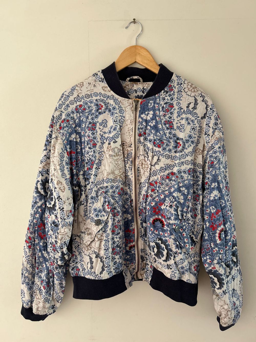Free People Floral Bomber Jacket. Size M.