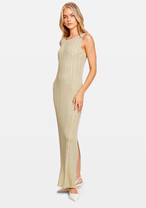 Blanca - Blanca Dress Size M - L 12 14 Adelina Ribbed Knit Tank Maxi Fitted  Bodice Sage on Designer Wardrobe