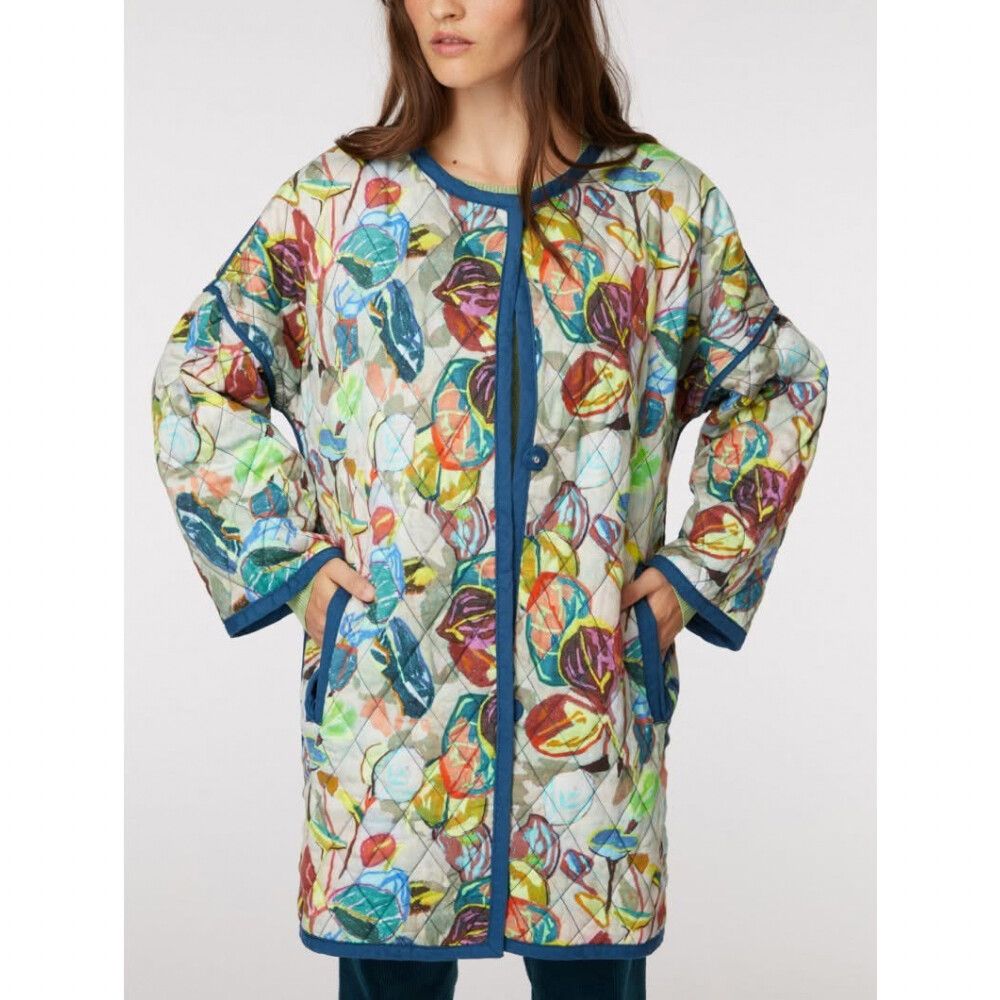 Gorman Jacket x Rebekah Callaghan Size 12 Medium M Quilted Print Reversible Coat