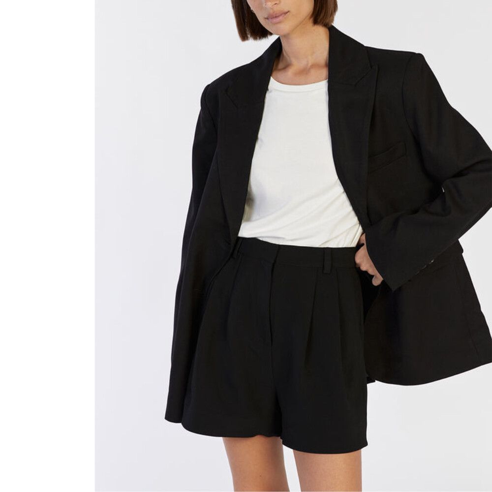 Dissh Shorts Size 14 Large L / US 10 Black Roman Tailored High Waist Designer