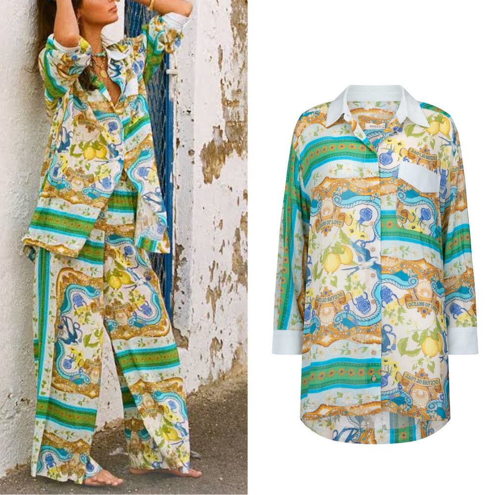 Spell Top Size S 8 Small US 4 Maddelena Long Sleeve Boho Button Front Shirt