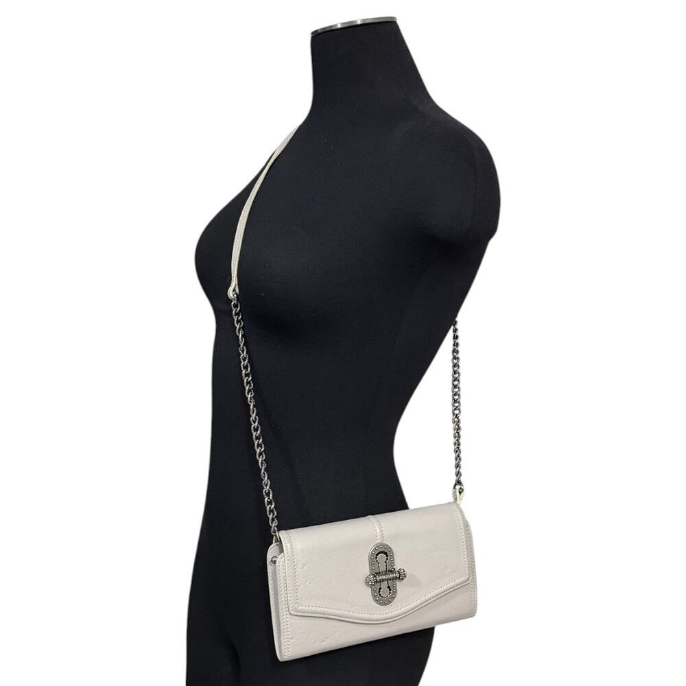 AJE Bag Hutton Leather Wallet On Chain Grey WOC Crossbody Shoulder Designer
