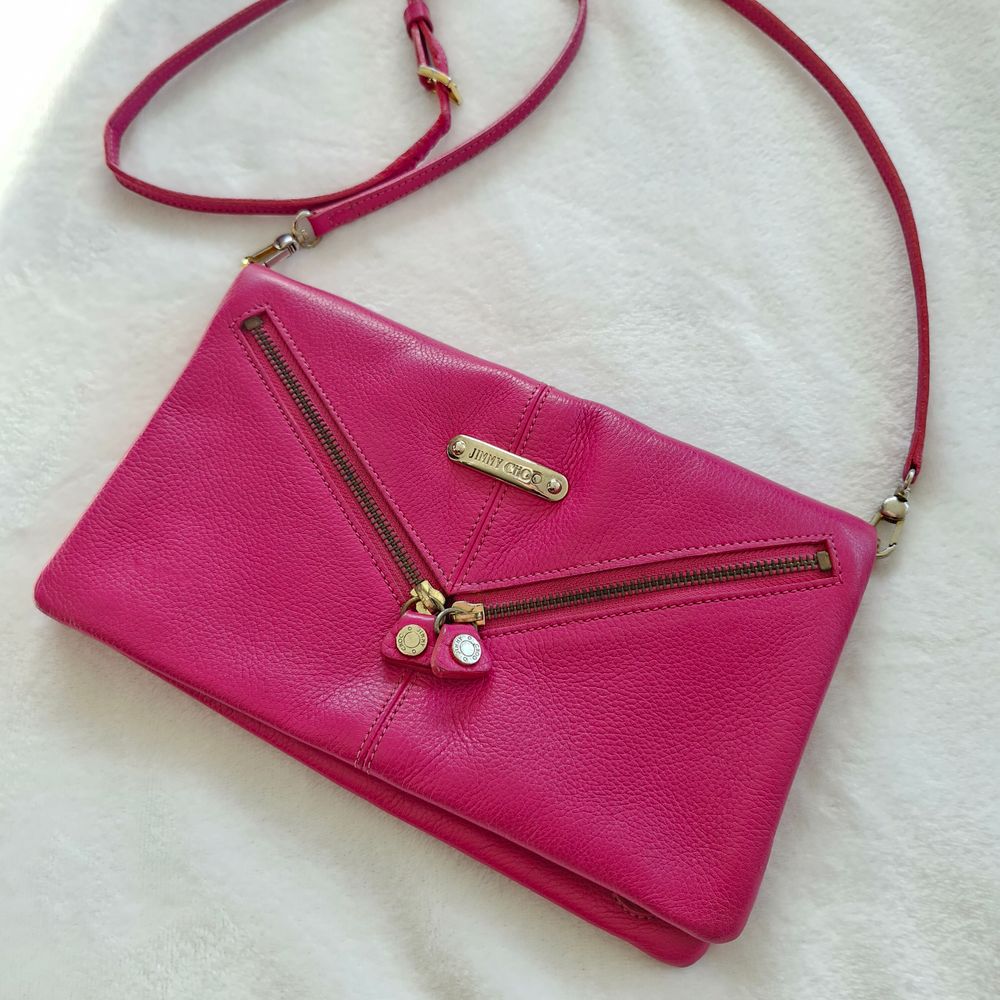Jimmy Choo Pink Leather Crossbody Bag Genuine?