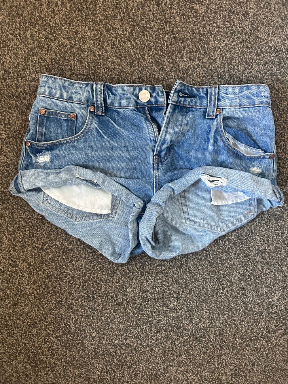 Micro mini shorts blue