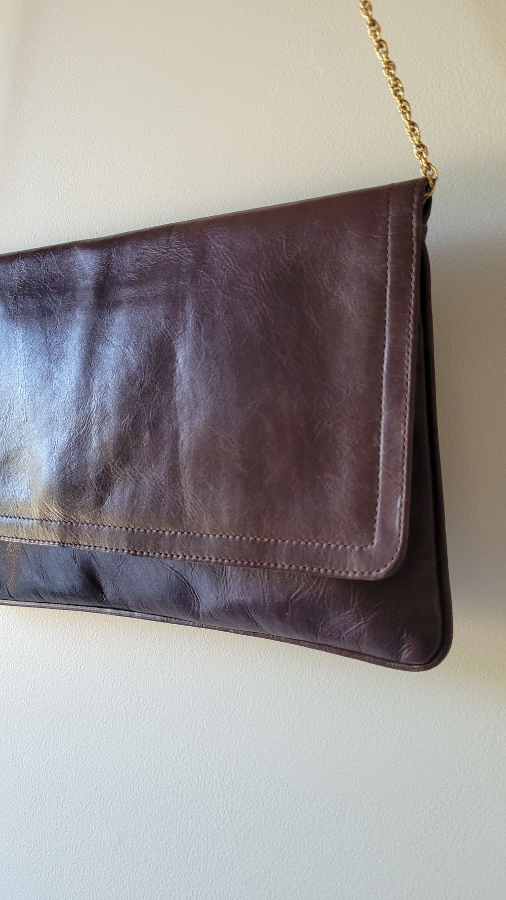 Vintage Leather Clutch/Shoulder Bag