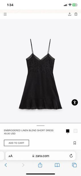 Zara - Zara Linen Embroidered Short Dress on Designer Wardrobe Zara - Zara Linen Embroidered Short Dress on Designer Wardrobe