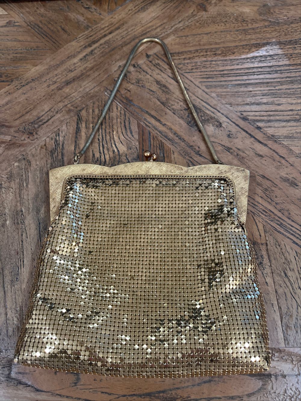 Vintage Gold Mesh Handbag