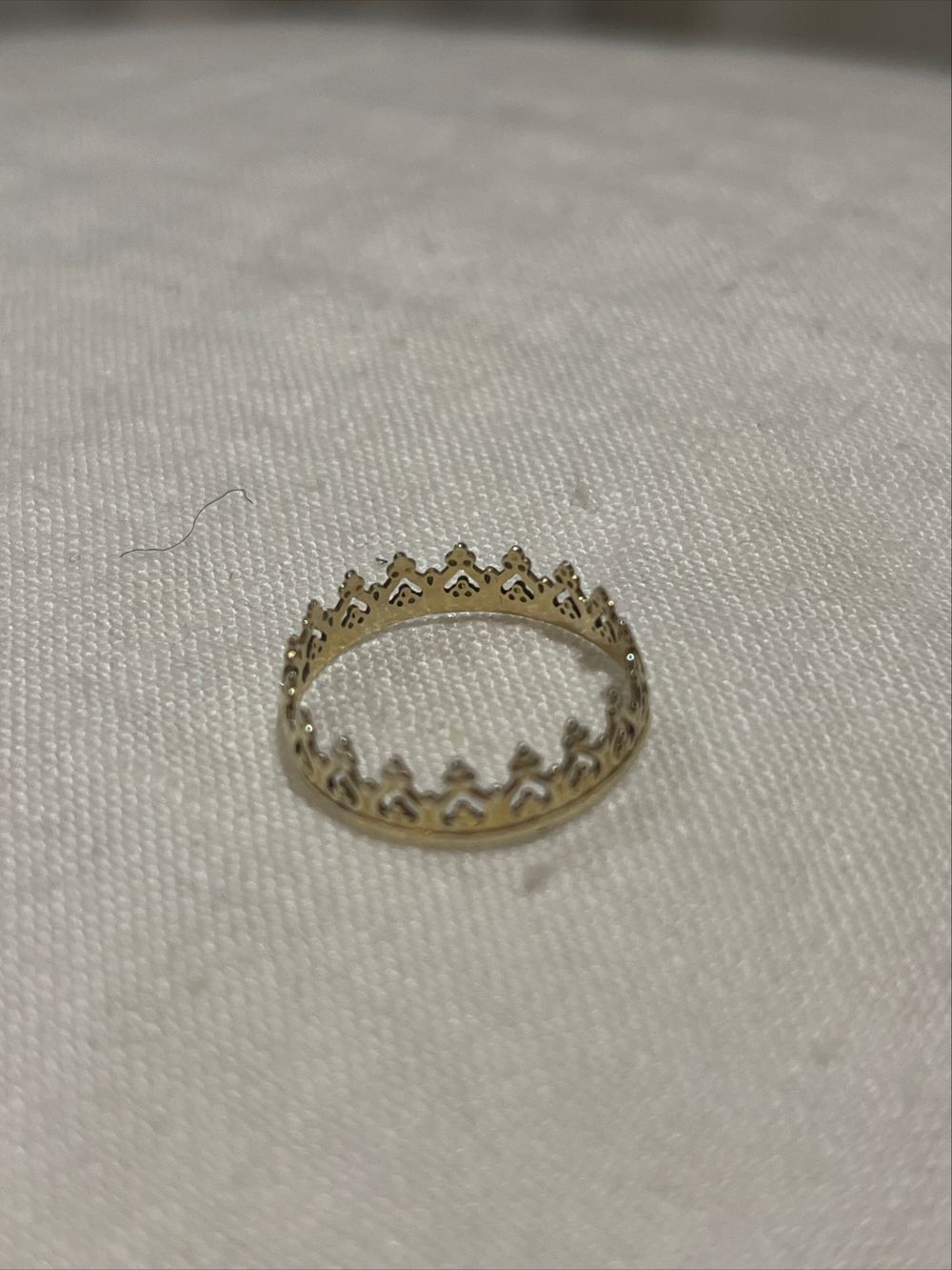 Gold Crown Ring 22k gold over silver