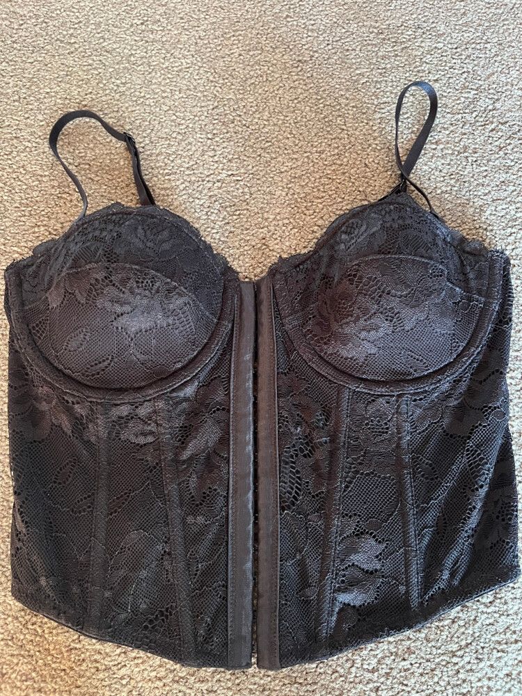 Glassons Black Lace Bustier Size 10