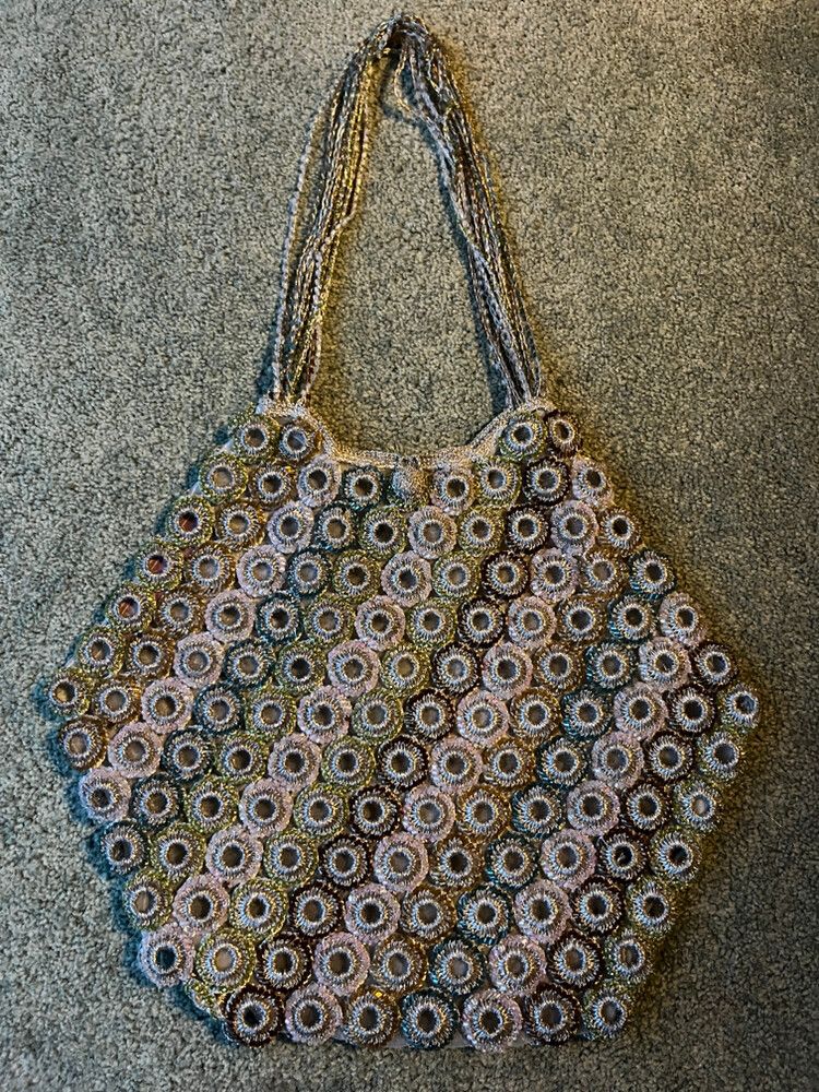 Beaded Hexagonal Tote Bag