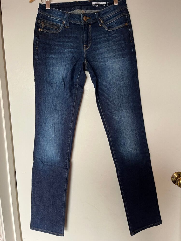 Edc Dark Blue Straight Fit Jeans