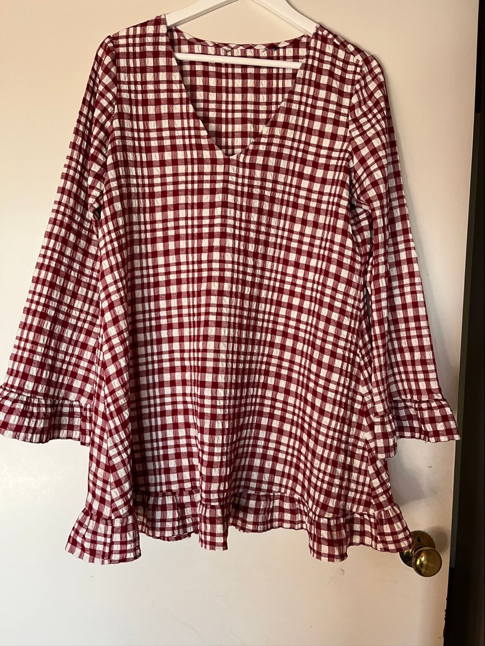 Glassons Red Gingham Ruffle Dress