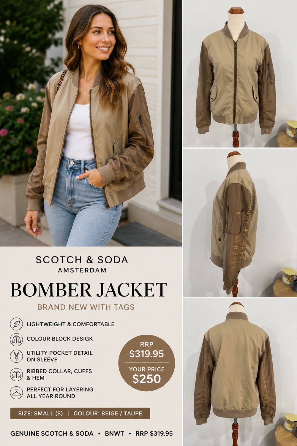 scotch & soda AMS couture jacket size S BNWT