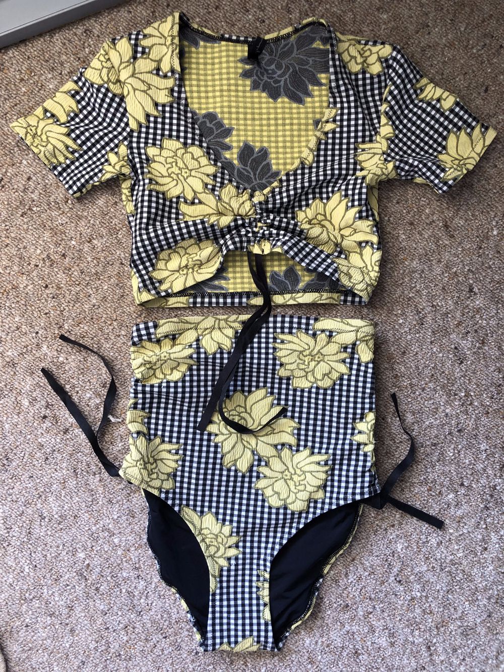 Lonely Bathers Black and Yellow Matching Set