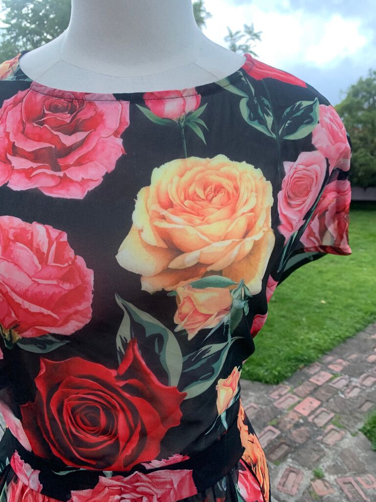 David Pond Black Rose Dress