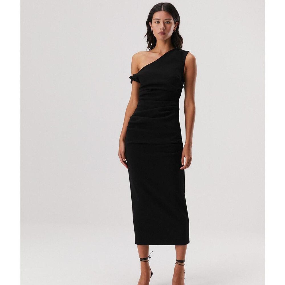sheike black one shoulder dress SHEIKE Stella Maxi Dress Black (HIRE) Goddess Kleopatra