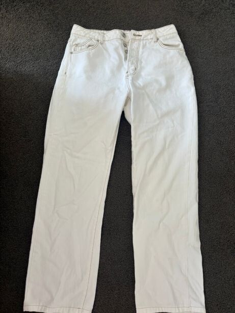 Rollas White Classic Straight Jeans
