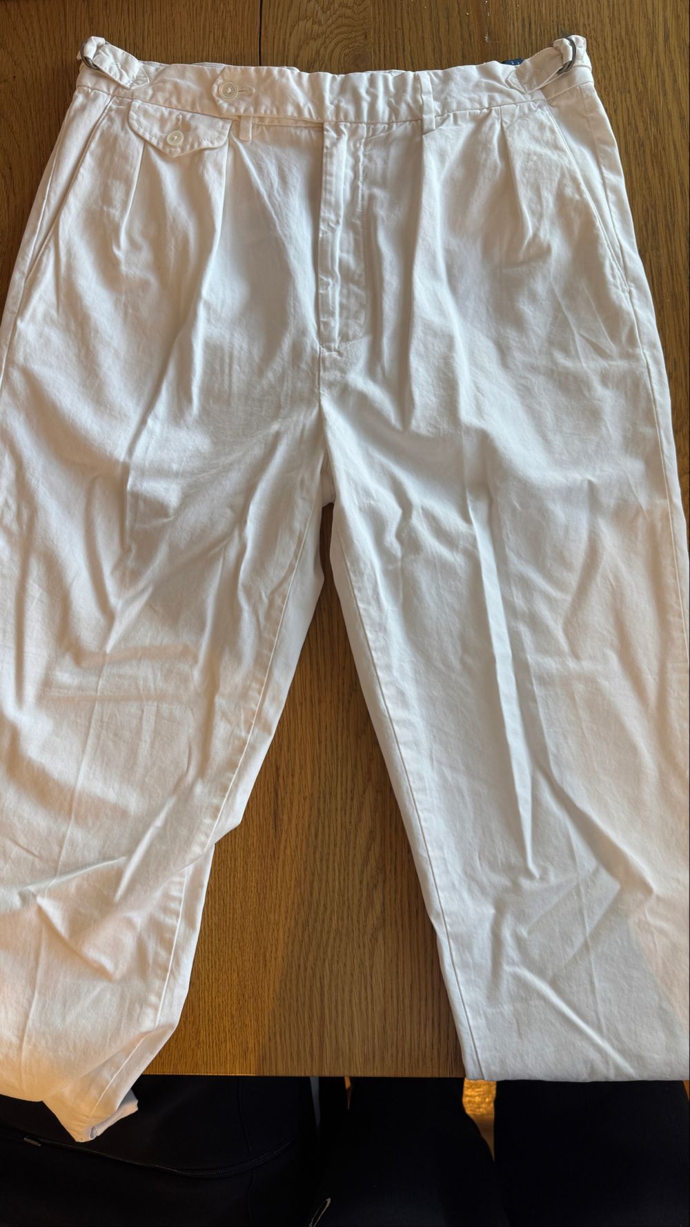Polo by Ralph Lauren White Pleated Trousers