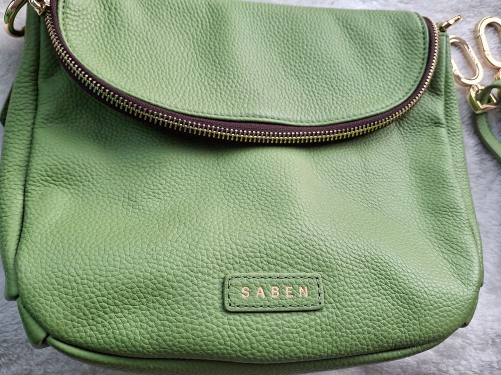 Saben Fifi -  Green Leather Crossbody Bag