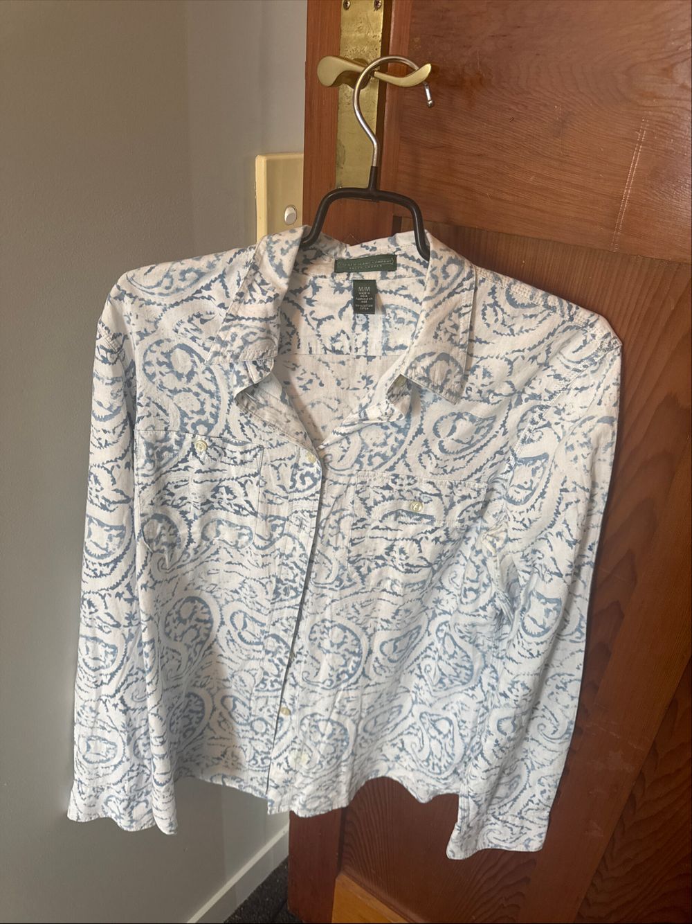 Ralph Lauren Blue Patterned Shirt Size M